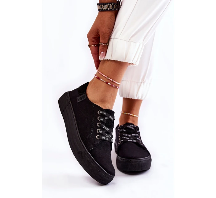 Damskie Trampki Memory Foam System Big Star KK276001 Czarne Damskie Trampki Memory Foam System Big Star KK276001 Czarne