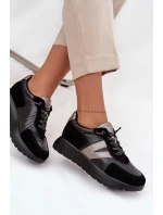 Sneakersy Damskie Na Platformie Vinceza 58561 Czarne