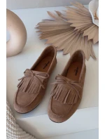 Dámské mokasíny s třásněmi světle hnědé Janelisse