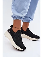 Dámské nazouvací tenisky Materiálové  Černé model 22133445 - Kobbo