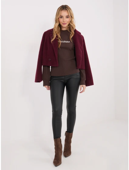 Bluzka RV BZ model 21801864 ciemny brązowy - FPrice Bluzka RV BZ model 21801864 ciemny brązowy - FPrice