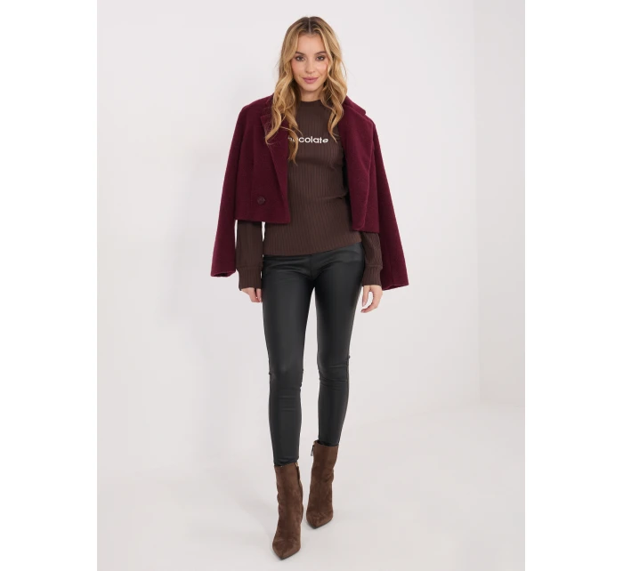 Bluzka RV BZ model 21801864 ciemny brązowy - FPrice Bluzka RV BZ model 21801864 ciemny brązowy - FPrice