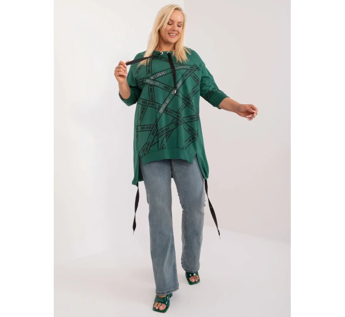 Tunika RV TU model 20190729 ciemny zielony - FPrice Tunika RV TU model 20190729 ciemny zielony - FPrice