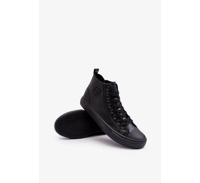 Pánske zateplené tenisky so zipsom Black Big Star