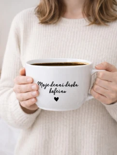 MOJE DENNÍ DÁVKA KOFEINU - MEGA XXL keramický hrnek 1000 ml