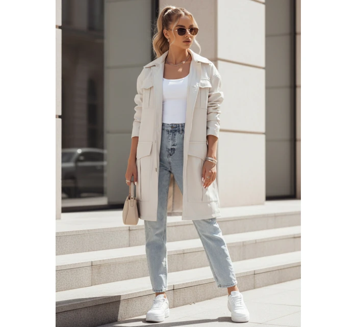 VERMONT dámsky prechodný kabát s viazaním svetlosivý FashionStreet NY0581