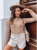 Dámsky sveter s rolákom OASIS camel FashionStreet MY2246