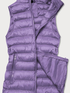 Krátká fialová prošívaná dámská vesta model 16279870 - J.STYLE