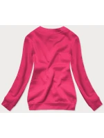 Dámska mikina s rebrovanými manžetami ružová (w01-19)