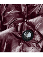 Lesklá dámska zimná bunda v baklažánovej farbe (M1590-20AMS)