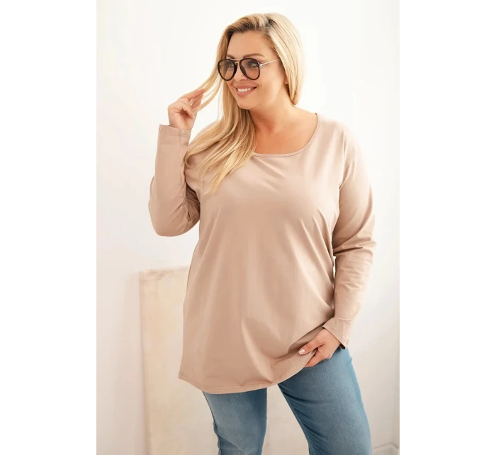 Dámská blůza Plus Size s lodičkovým výstřihem fango Dámská blůza Plus Size s lodičkovým výstřihem fango
