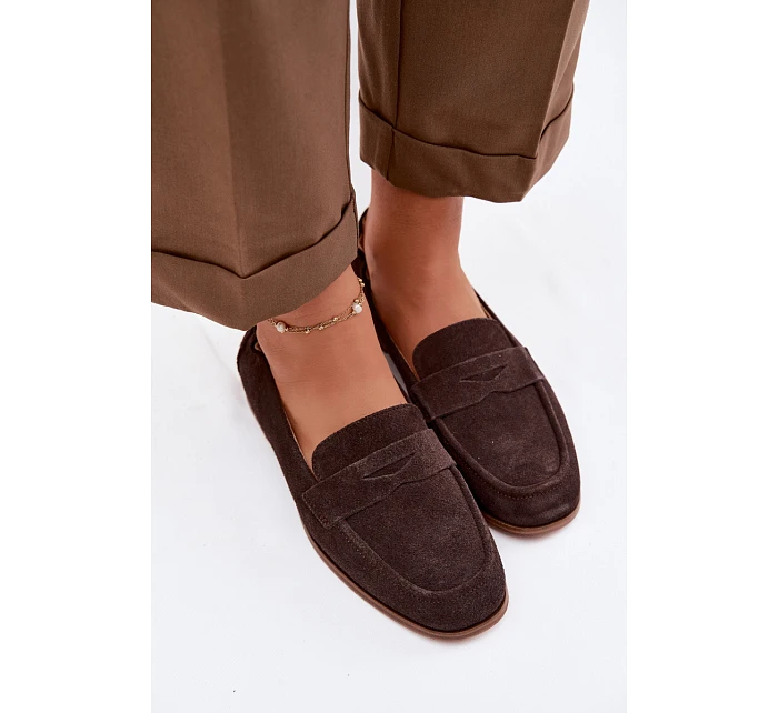 Mokasiny z Přírodního Semiše Vinceza 18122 Čokoládové Mokasiny z Přírodního Semiše Vinceza 18122 Čokoládové
