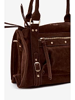 Hnědá kabelka z imitace semiše model 22220867 - Flora&Co