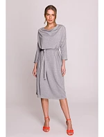 S403 Pletené šaty v nadmernej veľkosti - sivé