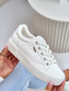 Dámské Tenisky Na Platformě Zateplené Big Star Bílé