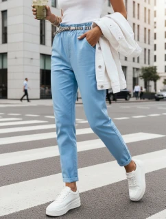 Dámske látkové nohavice ERLON modré FashionStreet UY2028