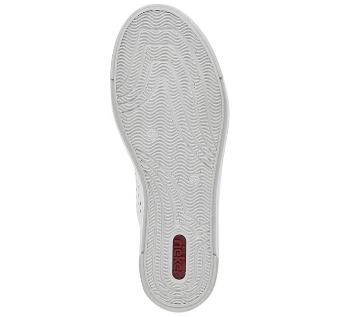 Rieker W RKR642 biele kožené ažurové topánky