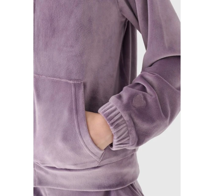 Dívčí velurová mikina s kapucí Junior model 21907491 - 4F