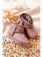 Dziecięce Ocieplane Botki Śniegowce Ciemny Beż Gooby