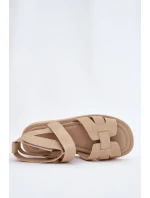 Sandały Damskie Z Rzepami Beżowe Uvissa Sandały Damskie Z Rzepami Beżowe Uvissa