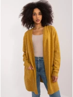 Sweter PM SW model 21302236 ciemny żółty - FPrice Sweter PM SW model 21302236 ciemny żółty - FPrice