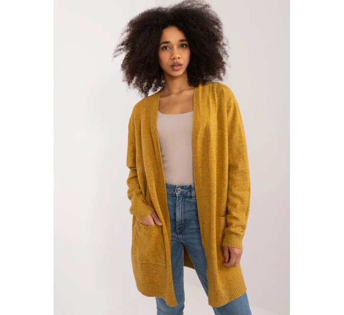 Sweter PM SW model 21302236 ciemny żółty - FPrice Sweter PM SW model 21302236 ciemny żółty - FPrice