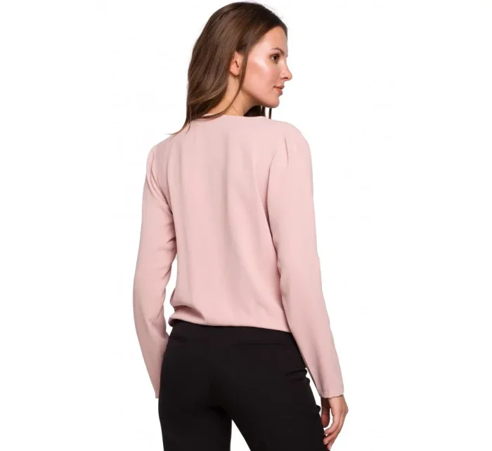 K037 Zavinovacia blúzka - púdrová