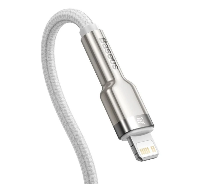 BASEUS USB-C LIGHTNING KÁBEL CAFULE PD 1M BIELY