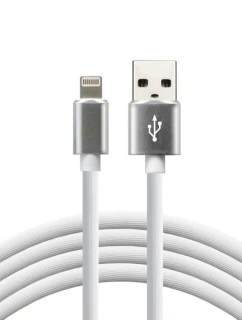 Napájací kábel everActive CBS-1IW (USB - Lightning ; 1 m; farba biela)