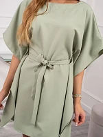 Oversize netopierie šaty tmavo mätové