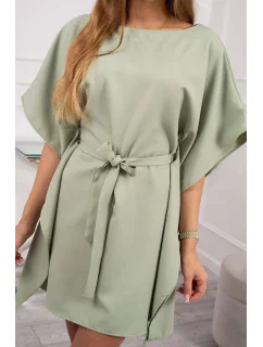 Oversize netopierie šaty tmavo mätové