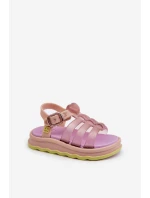dětské sandálky na suchý zip  fialové model 21661980 - Zaxy