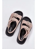 Semišové dámské sandály s přezkami Big Star model 21694384 světle růžové - Big Star Shoes