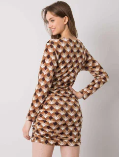 Šaty DHJ SK 12695.26P svetlo hnedá