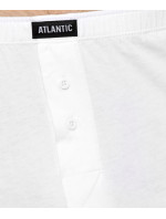Pánske klasické boxerky s gombíkmi ATLANTIC 2PACK - biele