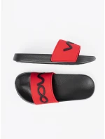 Pohodlné dámske ponožky na plochom podpätku Czarno-czerwony