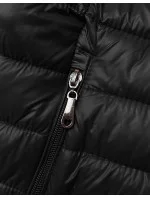 Černá prošívaná vesta s odepínací kapucí model 20828079 - J.STYLE