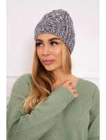 Veselá fleecová čiapka K225 sivá+grafitová Veselá fleecová čiapka K225 sivá+grafitová