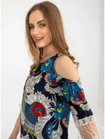 Bluzka AT BZ model 18605196 granatowy - FPrice Bluzka AT BZ model 18605196 granatowy - FPrice