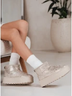 Dámske semišové béžové snežnice FashionStreet ZY1293