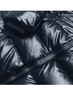 Dámska zimná bunda v tmavomodrej farbe (2M-032)