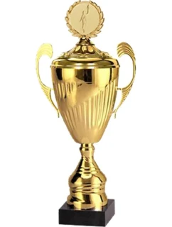 Zlatý kovový hrnek s víčkem model 21827703