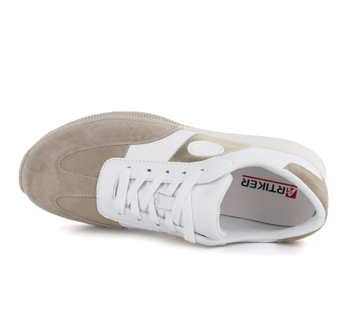 Dámske kožené poltopánky bielo-béžové Artiker 58C1113