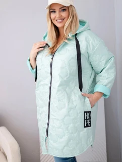 Dámska prešívaná bunda s kapucňou a HOPE Pink Neon
