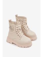 Dívčí kotníkové boty s ouškem s kožešinou LOVE béžové Rosaira Dívčí kotníkové boty s ouškem s kožešinou LOVE béžové Rosaira