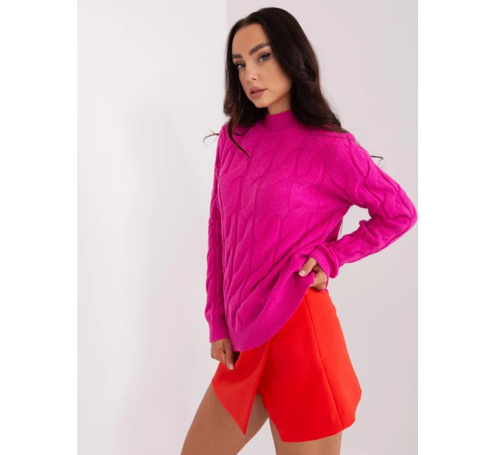 Sweter AT SW model 18959375 fuksjowy - FPrice