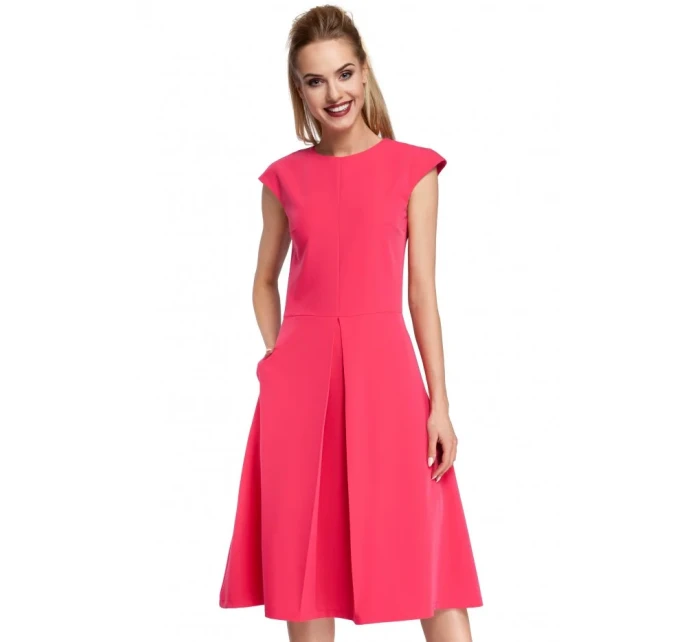 Šaty s záhyby růžové model 18002379 - Moe