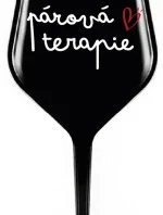 PÁROVÁ TERAPIE - černá nerozbitná sklenice na víno 470 ml