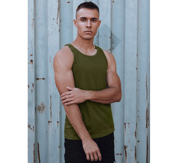 Pánské zelené tričko bez rukávů Dstreet model 21979526 - FashionStreet