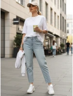 Dámské kalhoty mom světle modré Dstreet model 21996017 - FashionStreet